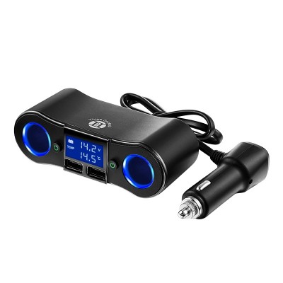 GXYKIT ZNB02 Car Cigarette Lighter Socket Adapter Car Charger with 2 USB Ports 3.1A